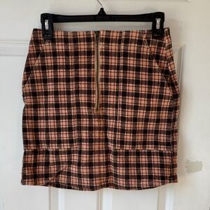 Wild Fable Plaid Mini Skirt with Zipper